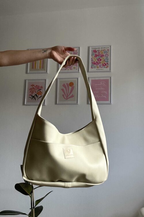 Shoulder beige bag